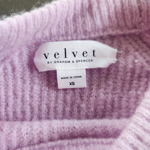 Velvet By Graham & Spencer Wool Yak Gigi Crew Neck Sweater Size XS NWT $198 - Picture 5 of 11